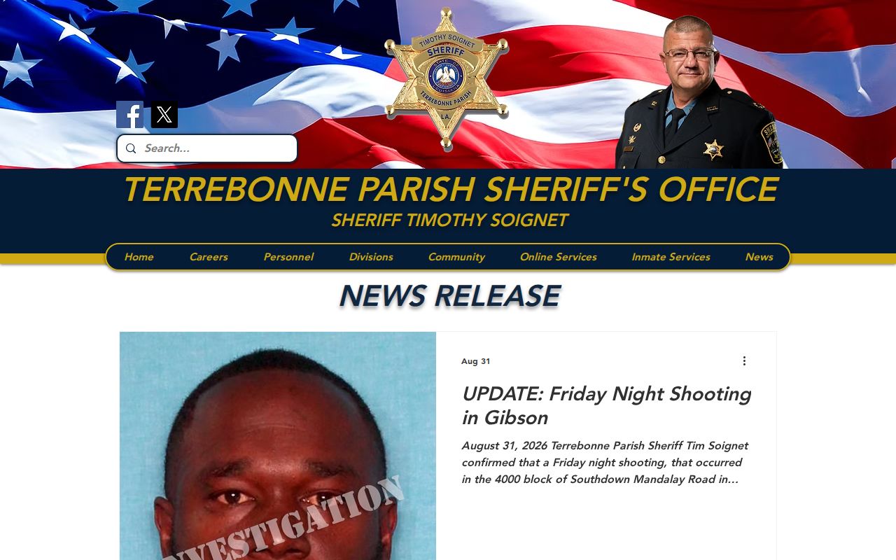 TPSO official news releases and Wanted Wednesday notices